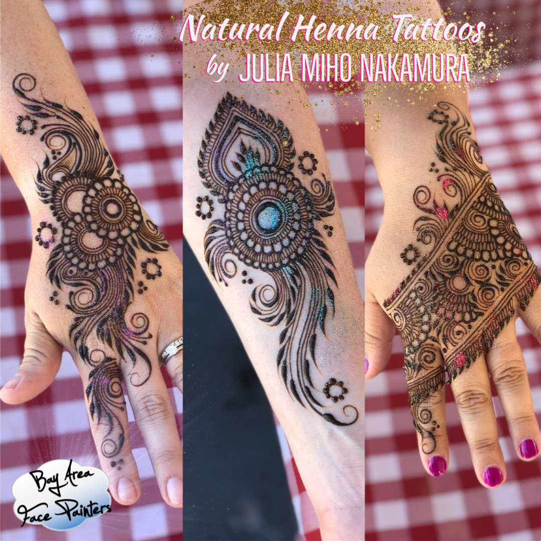 Premium Photo | Henna tattoo on woman hands artist drawing arabic mehndi